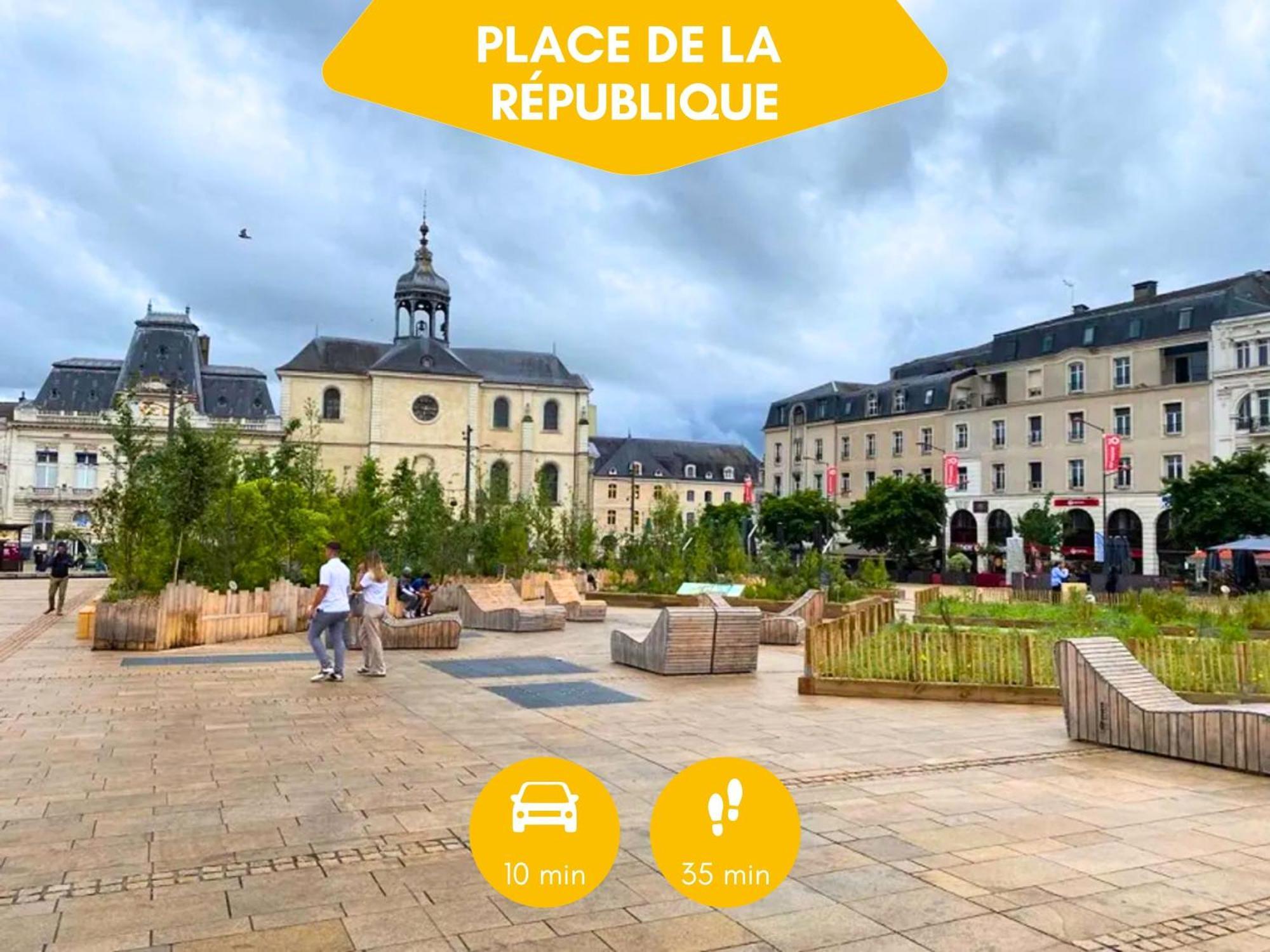 Ideal Groupe - Grands Espaces - 4 Chambres - Parking Gratuit - Proche Centre, Gare & Transports - Wifi - Offre Special De Reduction Jusqu'A -50 Le Mans Exteriör bild
